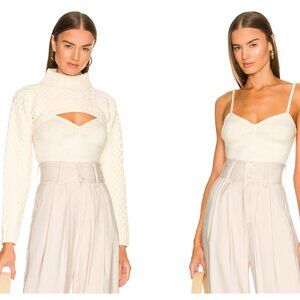 ASTR the Label cream colored shrug and tank set